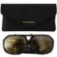 Dolce & Gabbana Chic Aviator Mirrored Brown Sunglasses