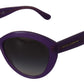 Dolce & Gabbana Chic Purple Cat-Eye Designer Sunglasses