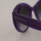 Dolce & Gabbana Chic Purple Cat-Eye Designer Sunglasses