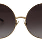 Dolce & Gabbana Elegant Black Gold Gradient Sunglasses