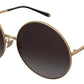 Dolce & Gabbana Elegant Black Gold Gradient Sunglasses