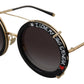 Dolce & Gabbana Elegant Black Gold Gradient Sunglasses