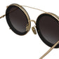 Dolce & Gabbana Elegant Black Gold Gradient Sunglasses