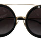 Dolce & Gabbana Elegant Black Gold Gradient Sunglasses