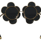 Dolce & Gabbana Chic Floral-Formed Black and Gold Sunglasses