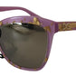 Dolce & Gabbana Elegant Violet Acetate Sunglasses