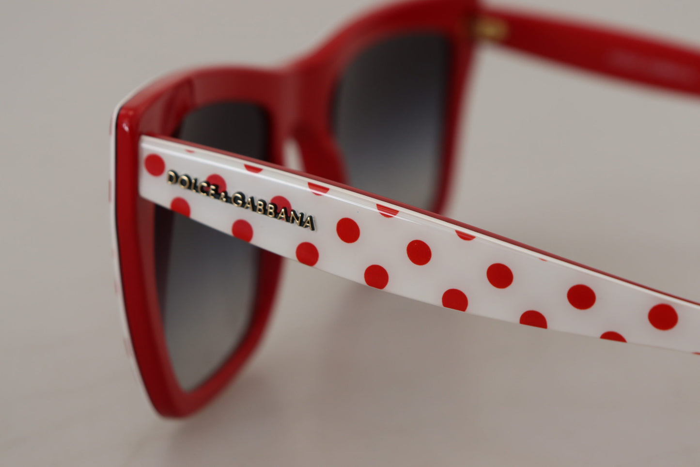 Dolce & Gabbana Chic Red and White Polka Dot Sunglasses