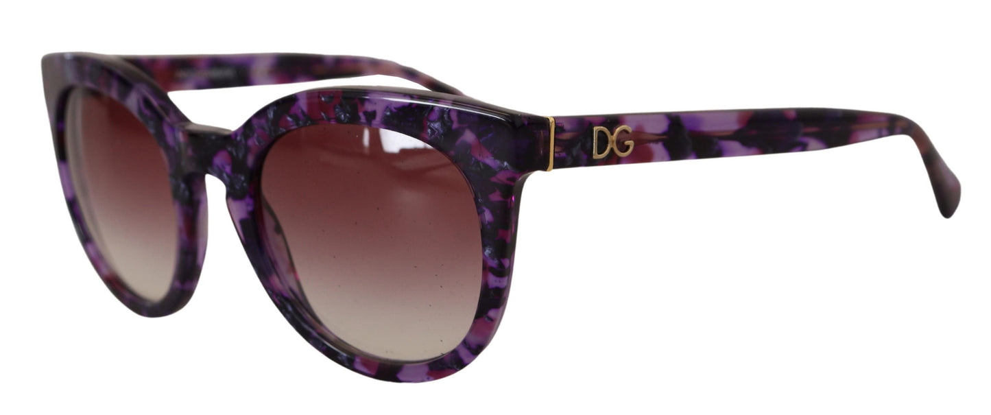 Dolce & Gabbana Chic Purple Lens Tortoiseshell Sunglasses