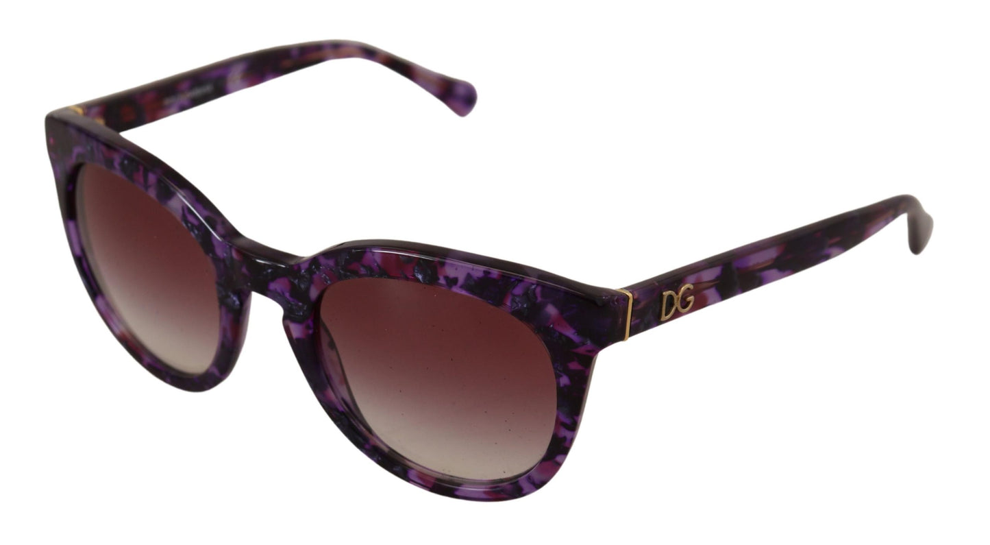 Dolce & Gabbana Chic Purple Lens Tortoiseshell Sunglasses