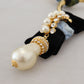 Dolce & Gabbana Elegant Gold Brass Pearl Statement Necklace