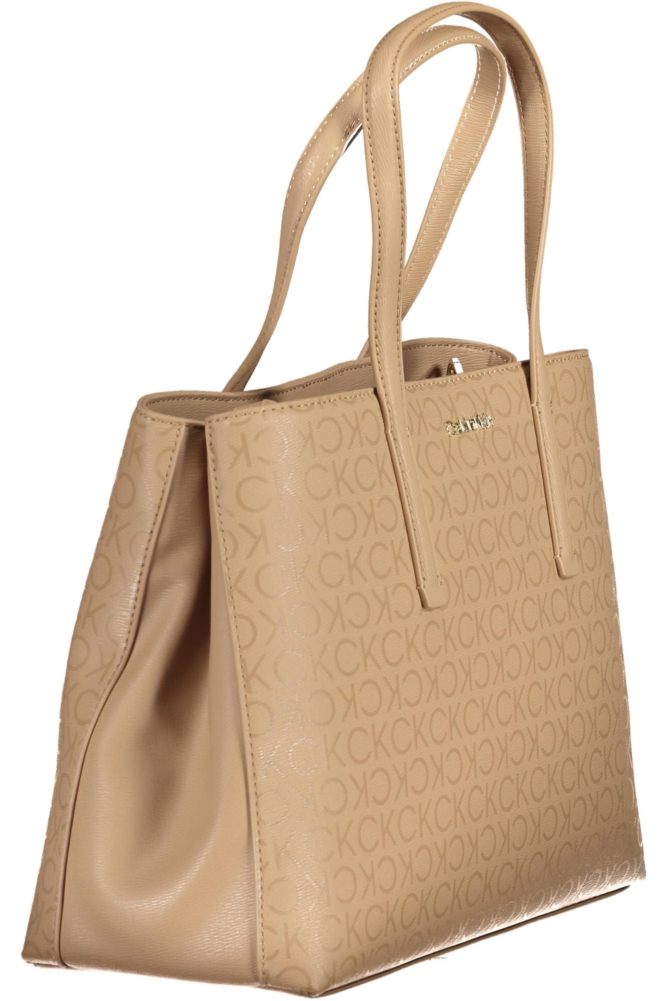 Calvin Klein Eco-Chic Beige Handbag with Modern Flair