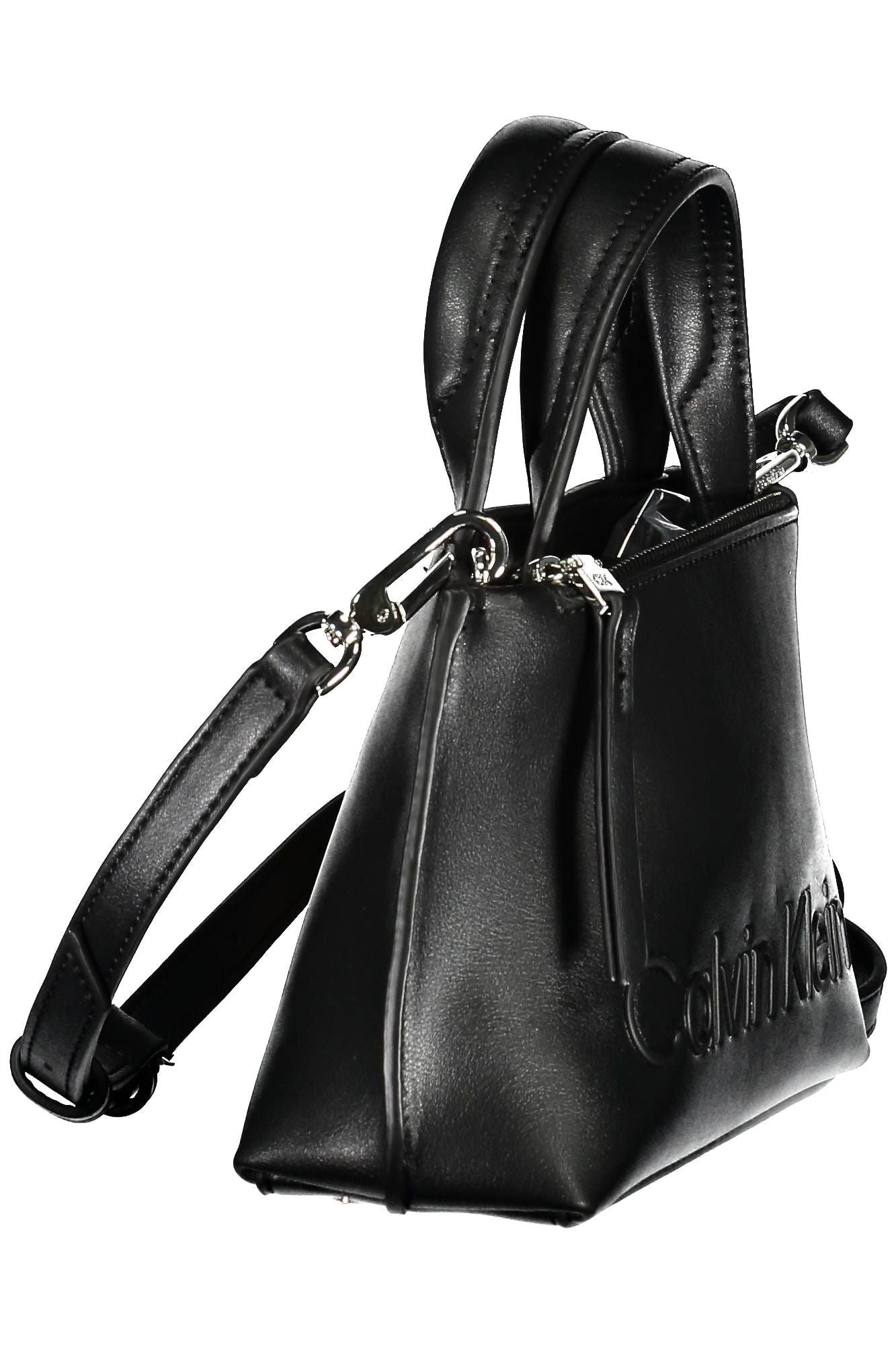 Calvin Klein Elegant Black Dual-Handle Designer Bag