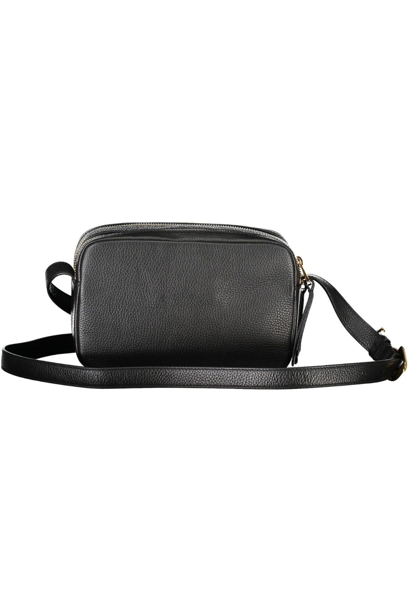 Coccinelle Elegant Black Leather Shoulder Bag with Logo