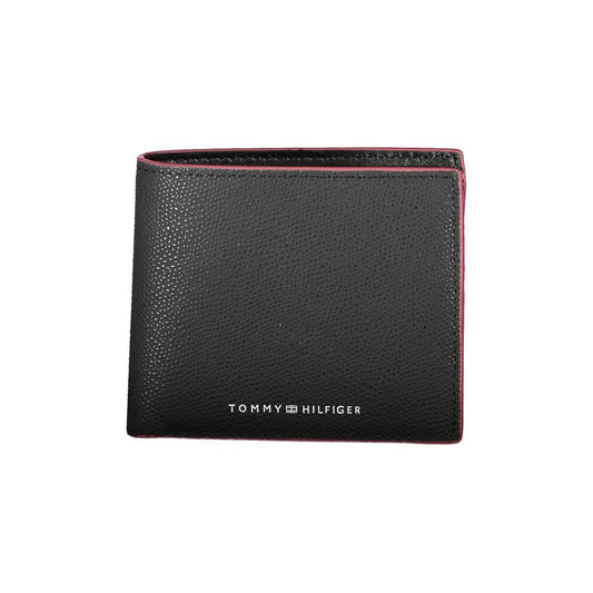 Tommy Hilfiger Elegant Black Leather Wallet