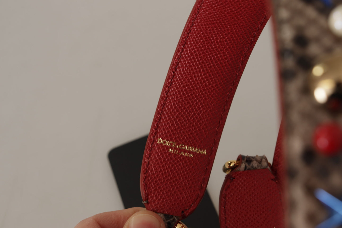 Dolce & Gabbana Elegant Python Leather Shoulder Strap