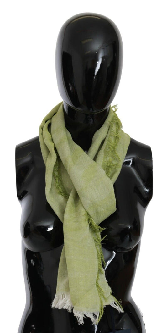 Roberto Cavalli Elegant Fringed Modal-Cotton Shawl Scarf